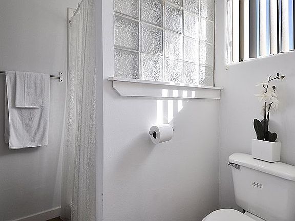 Clean and bright master bath.