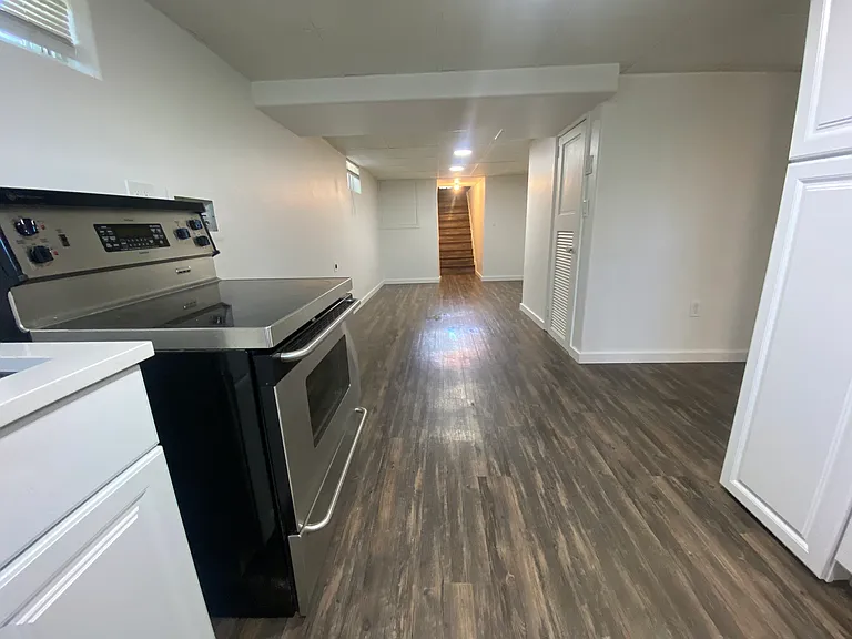 Kitchen into main room and stairway entrance