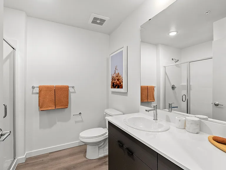 Refreshing retreat: Our bathrooms are elegantly designed with modern fixtures and ample space, creating a tranquil oasis for relaxation and rejuvenation. ___