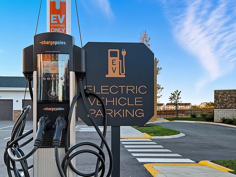 EV charging is available at The Rowley