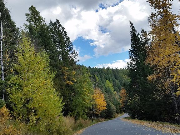 Autumn drive to property