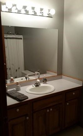 Main level full bath - freshly painted!