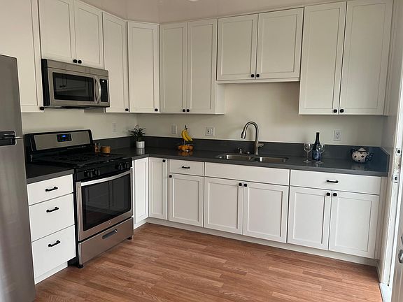 Kitchen with new appliances.