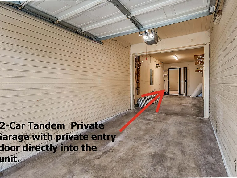 2-Car Tandem Garage w/ Private Entry to Unit