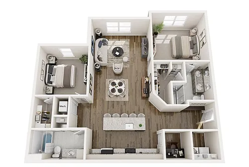 Floor plan 2B-SUNROOM