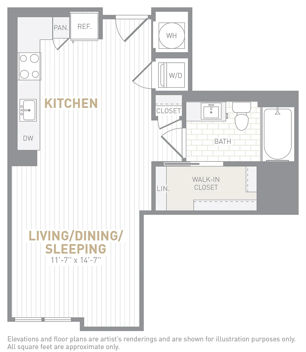 Floor plan Studio-S01b
