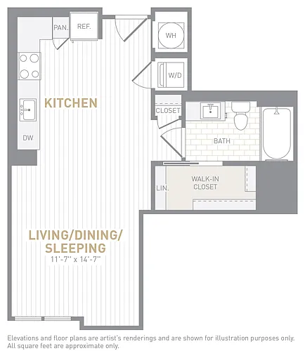 Floor plan Studio-S01b
