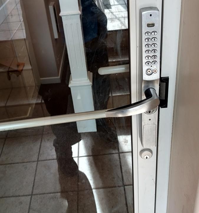 keypad entrance to building