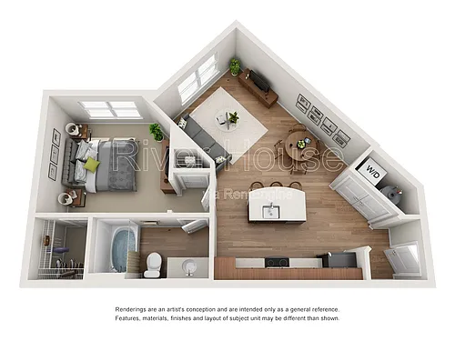 Floor plan 1 Bedroom 1 Bath