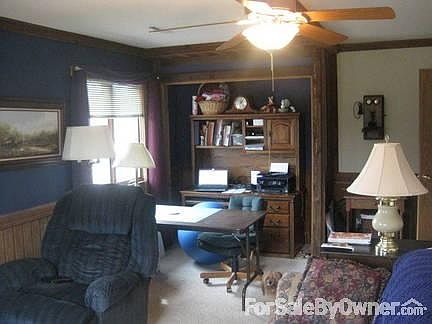 Second front bedroom 22.5 X 12 foot
						:
						Currently used as office/sewing rm. Lots of natural light. Wired for generator