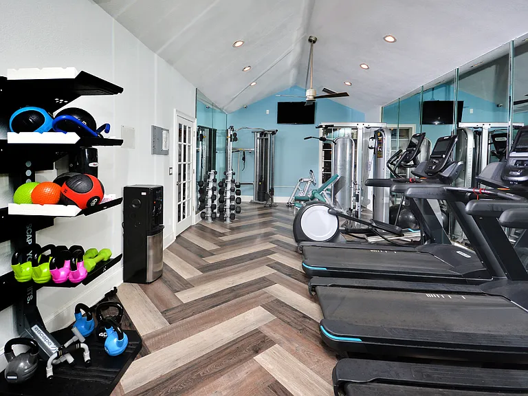 24/7 Fitness Center at Cambridge Park Apartments in Winston-Salem, NC