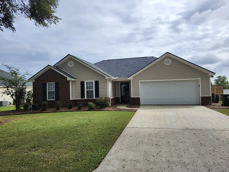 Nice "full view" of the entire house or property! See the double (two-car) garage and well-manicured & well maintained lawn. Includes remote control! No extra sitting benches, equipment of excessive flower pots allowed.