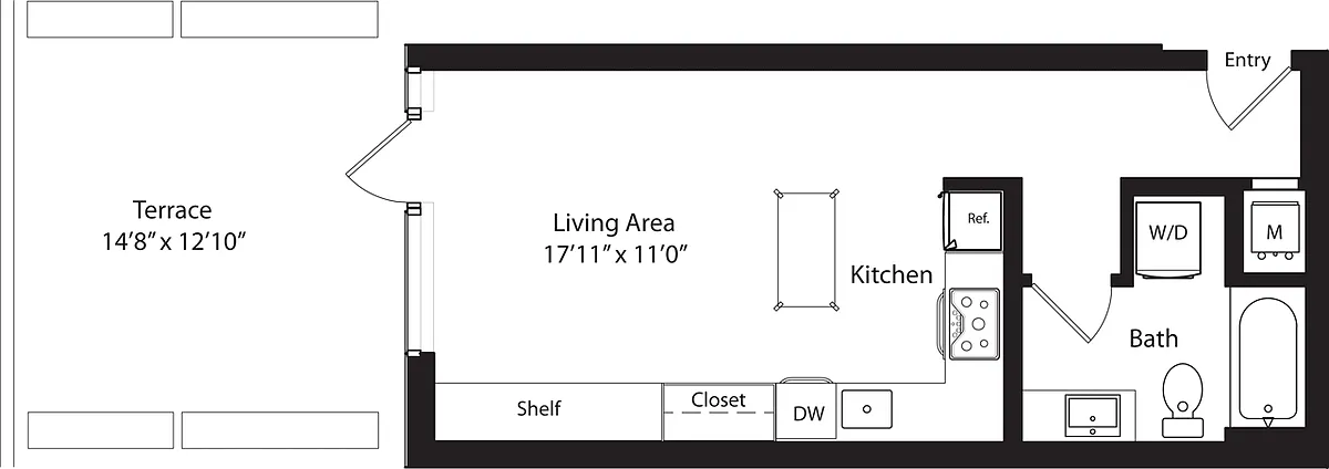 Floor plan S2a with Terrace