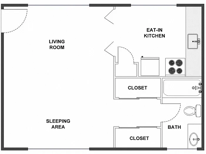 Floor plan Studio: Type C