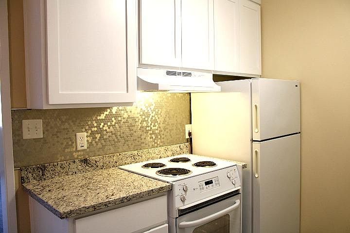 The apartment has new granite countertops, cabinets, and dishwasher (like the one pictured here).