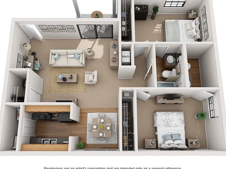 2 Bedroom | 1.5 Bath | 1010 SF 2 Bedroom | 1.5 Bath | 1010 SF