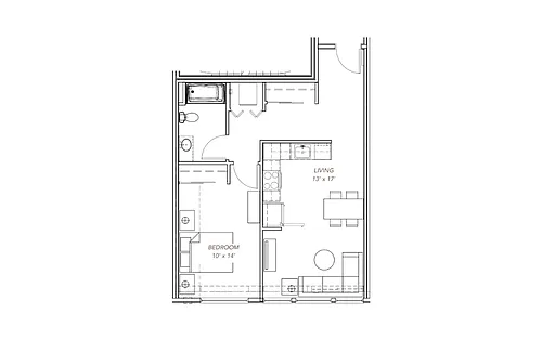 Floor plan GLV - 1x1 - B13