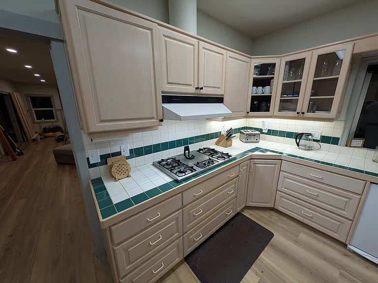 Kitchen cooking area.