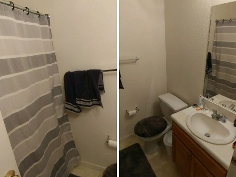 One of the two full baths upstairs