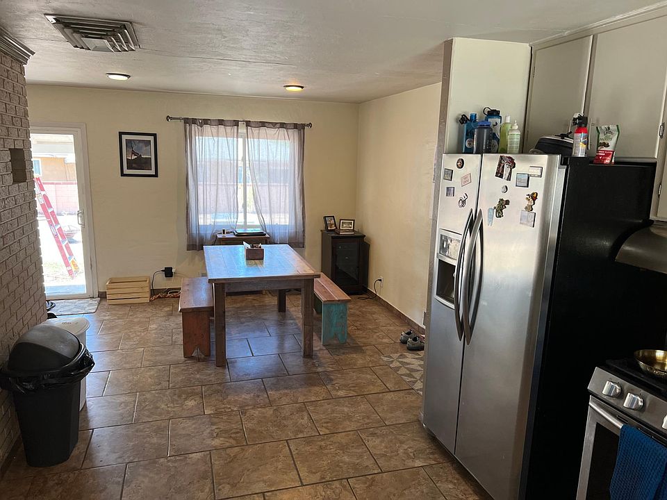 Kitchen into the dining room