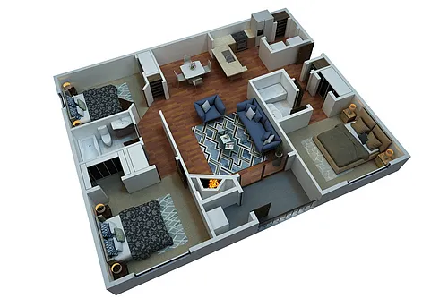 Floor plan 3 Bedroom 2 Bathroom