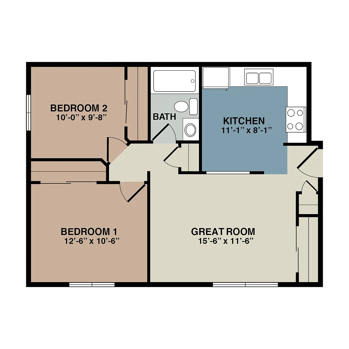 Floor plan 2 Bedroom