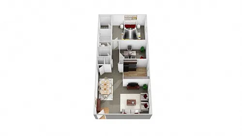 Floor plan 1 Bedroom with Den