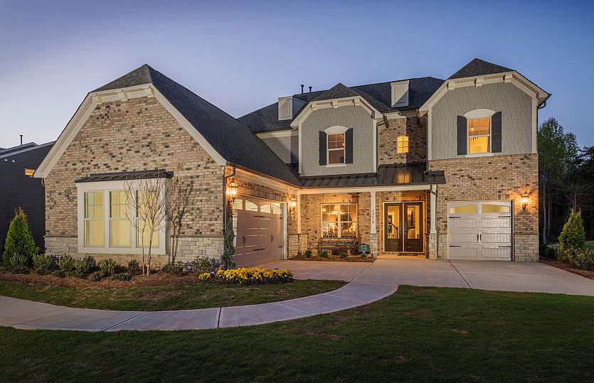 Gatefield Exterior 8 features Brick, Stone, Shakes and Covered Front Porch