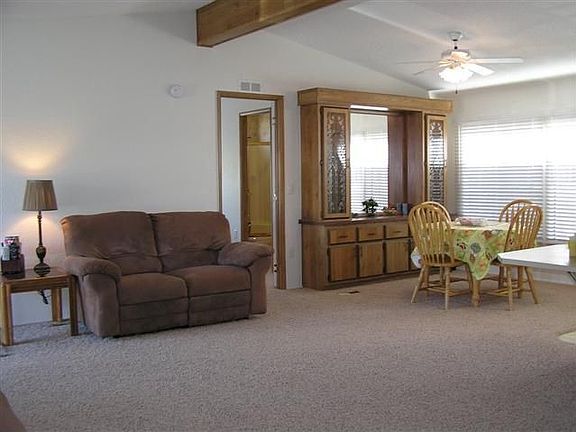 Living Room & Dining Area with a Pretty China Hutch