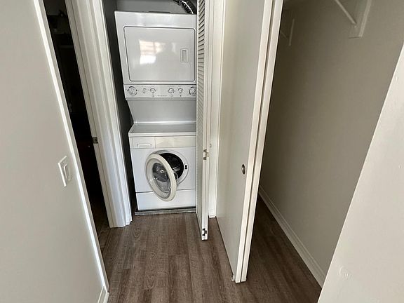 Washer/Dryer and Deep Bedroom Closet.