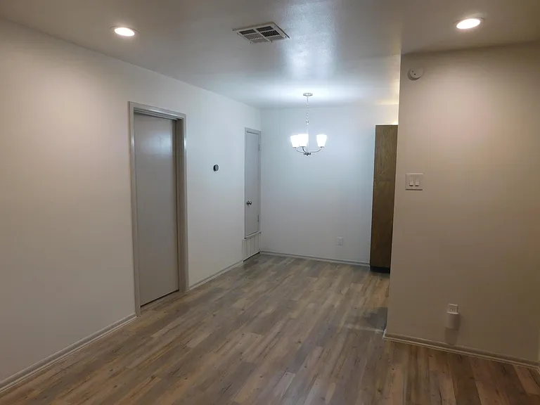 Living room and dining room