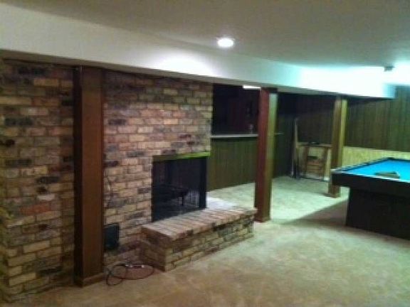 lower level fireplace