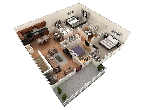 Floor plan 3 BR Grand Overlook