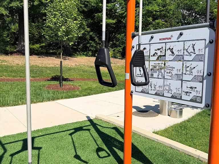 Park with exercise equipments