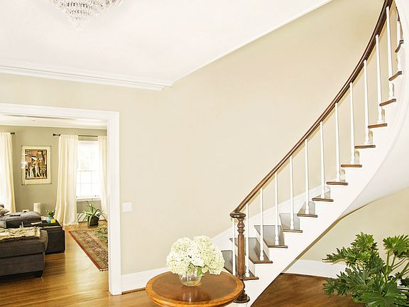 Staircase and living room