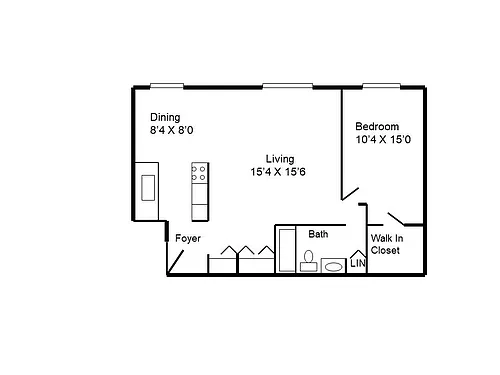 Floor plan 1 bedroom