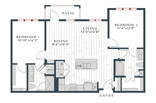 Floor plan B3-1145