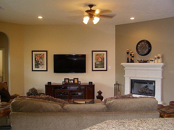 Gas Fireplace in Large Den