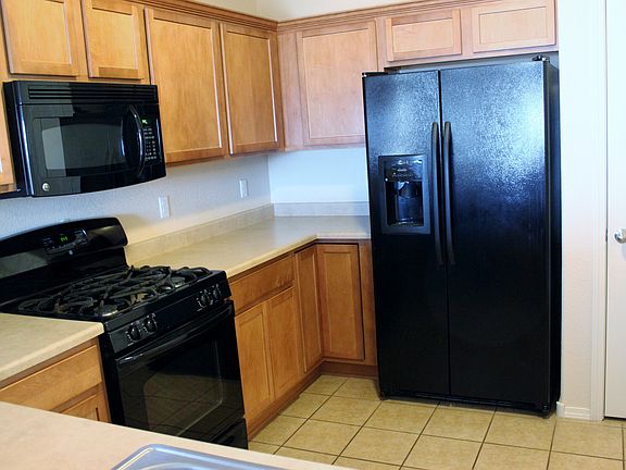 View of kitchen from dining area