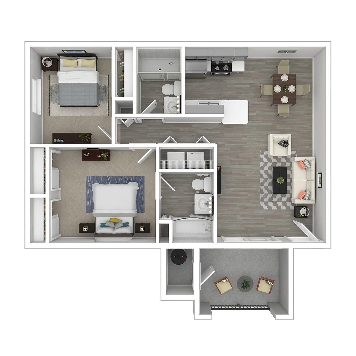 Floor plan Monterey - Classic 2 Bedroom