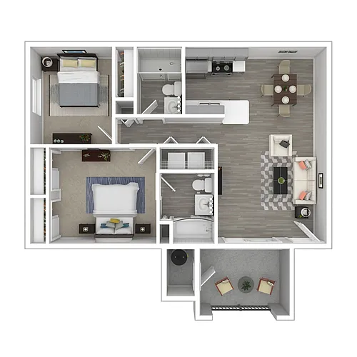 Floor plan Monterey - Classic 2 Bedroom