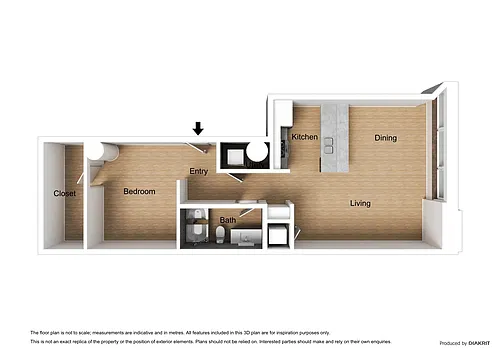 Floor plan One Bedroom - A