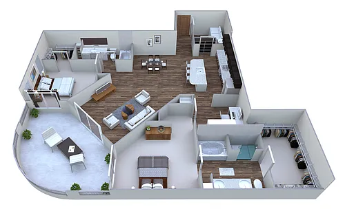 Floor plan B3b
