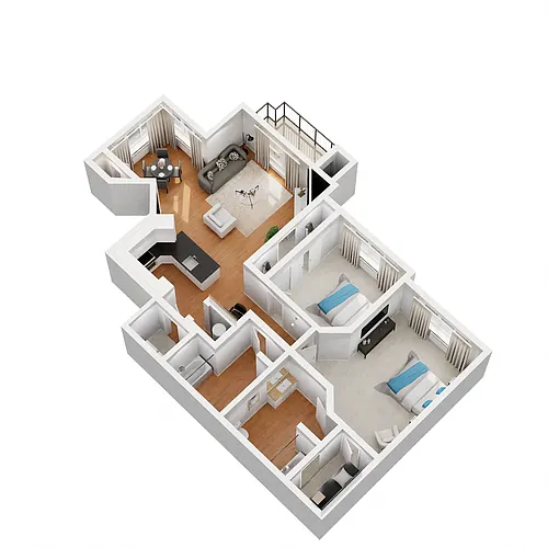 Floor plan 2BDA