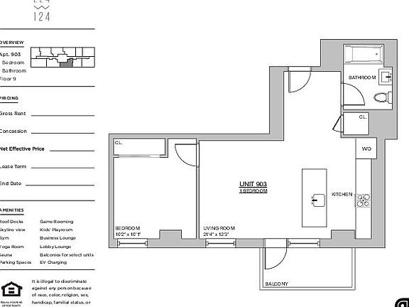 2nd image of 224 W 124th St APT 1203