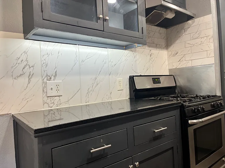 kitchen with under cabinet lights
