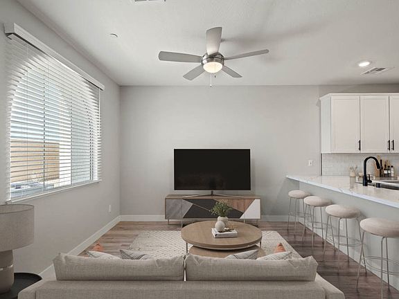 Enjoy family movie night in the spacious living area.