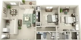 2 Bedroom 2 Bedroom