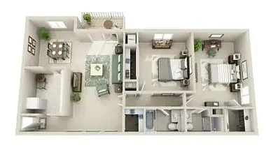 Floor plan 2bd/2ba
