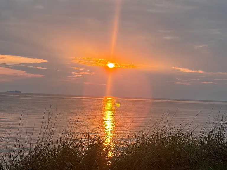 Sunrise over the water
